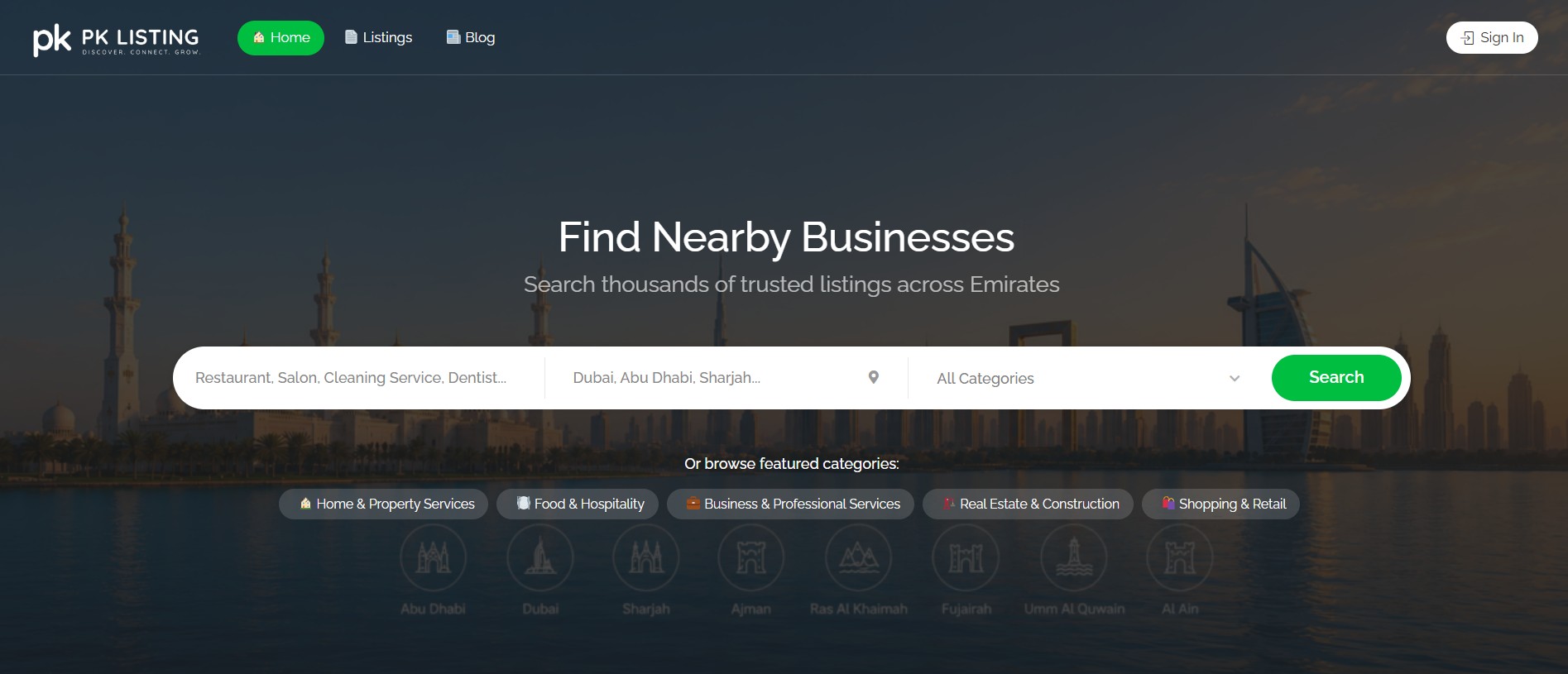 PK Listing Website